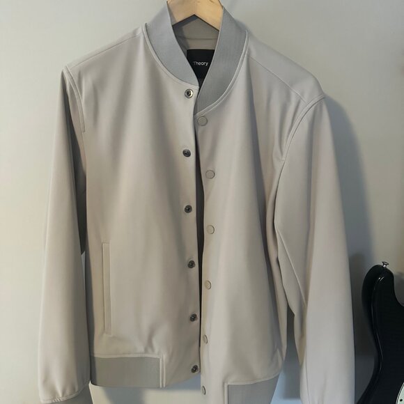 Theory - Murphy Bomber Jacket in Precision Ponte - Putty (Medium) - Picture 1 of 4